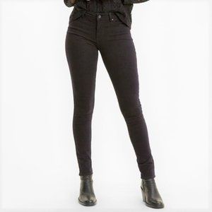 Levi's Mid Rise Skinny Jeans Black Sz 12/31 NWT